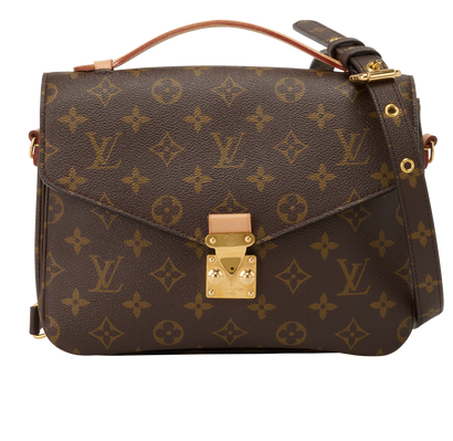 Pochette Metis, &pound;1,300, Handbags, Brown, Canvas, Front view